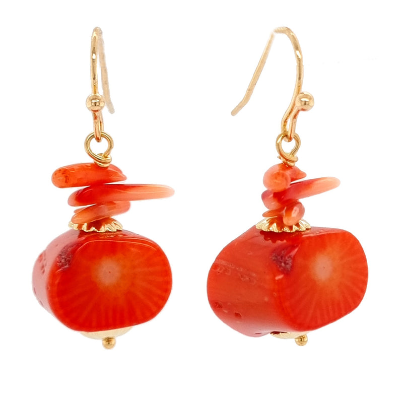 Paige Coral Earrings Orange