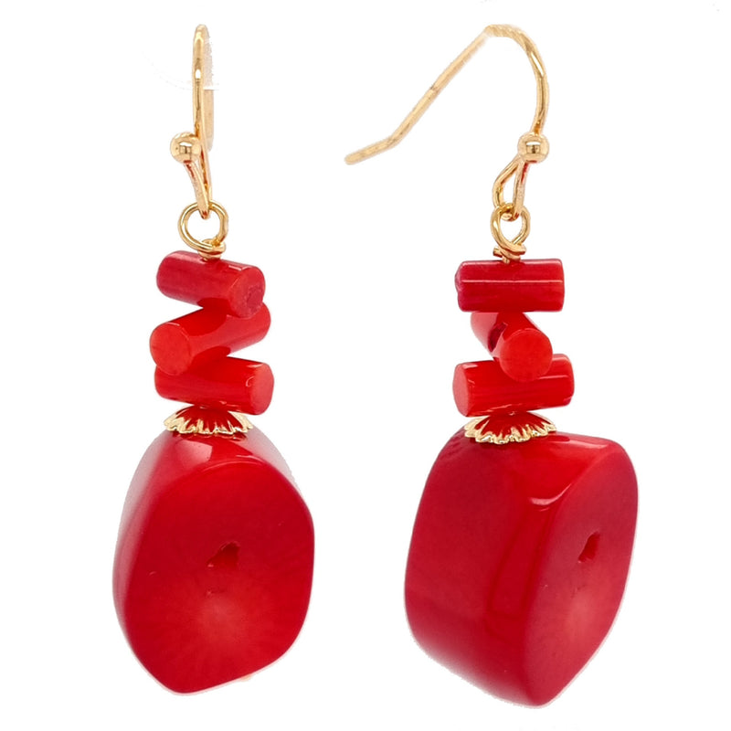 Paige Coral Earrings Red 