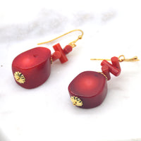 Paige Coral Earrings Red 