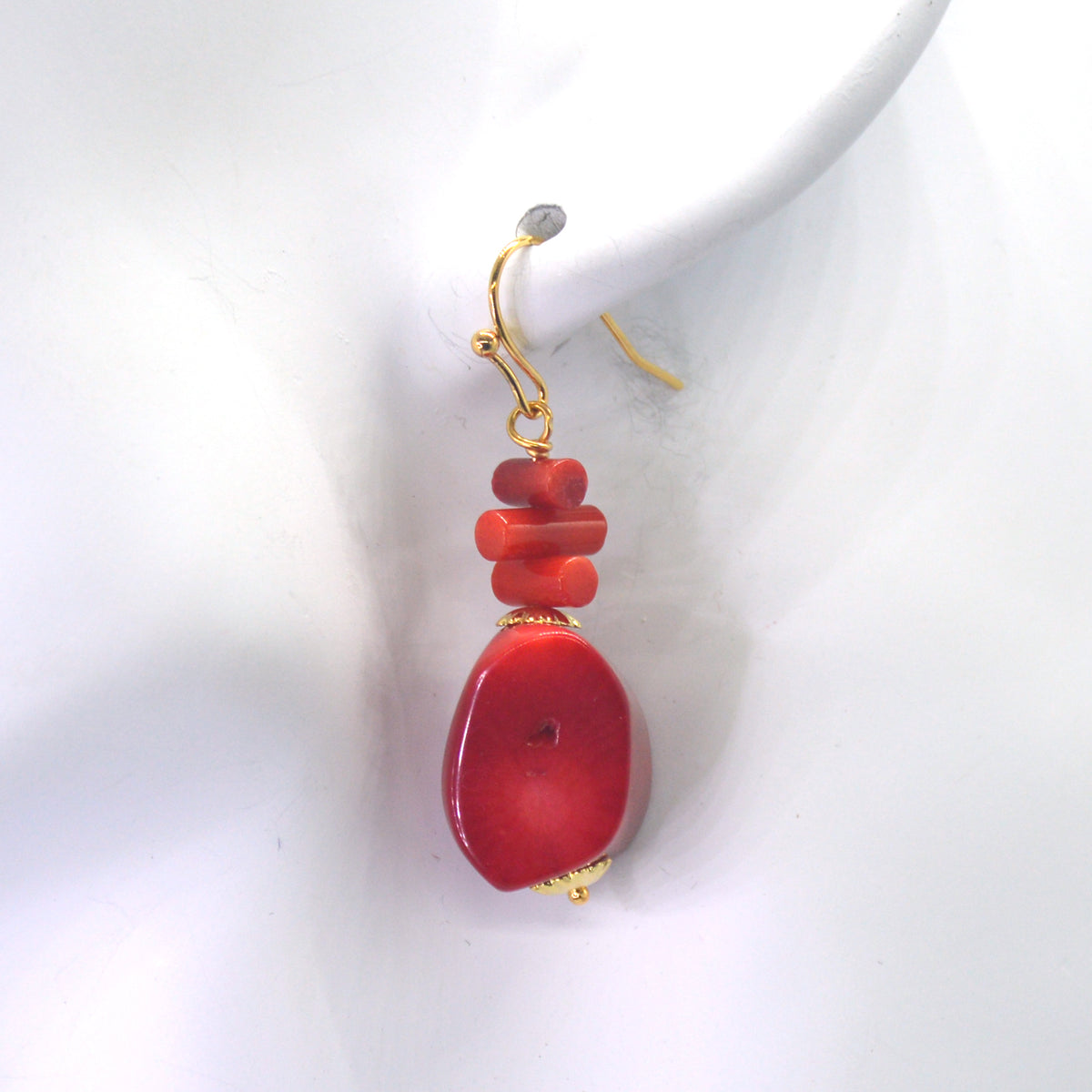 Paige Coral Earrings Red 