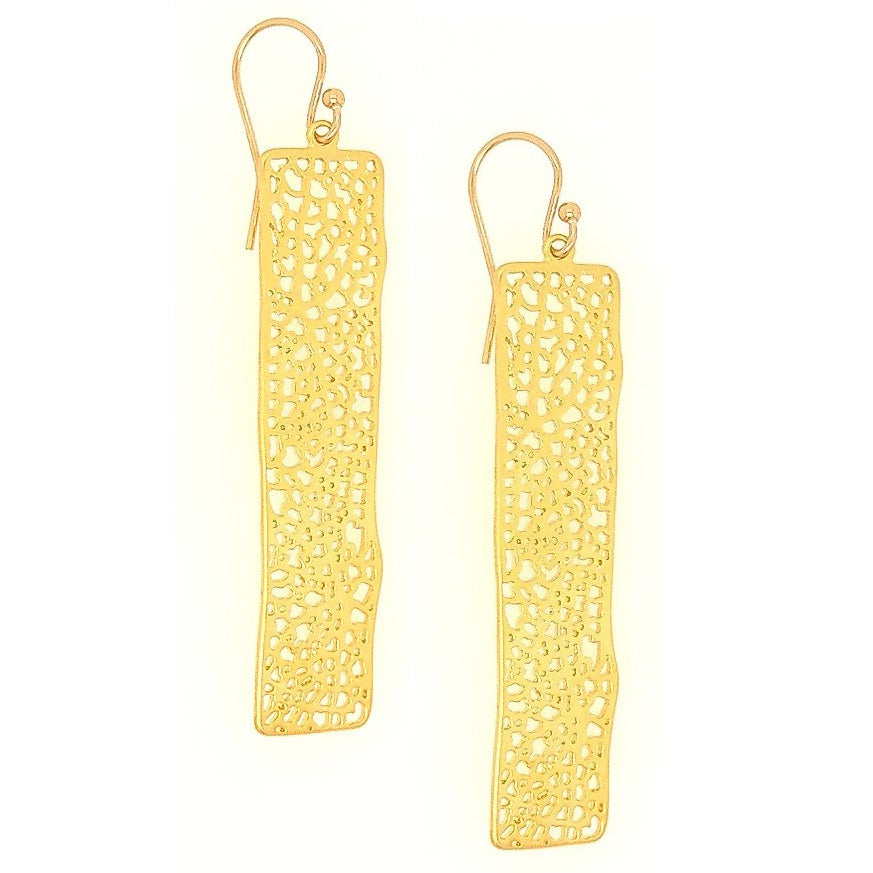Rectangle long drop Earring