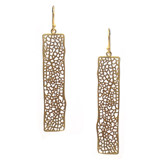 Rectangle long drop Earring