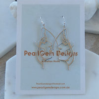 Stylised Face Earring – Gold or Silver