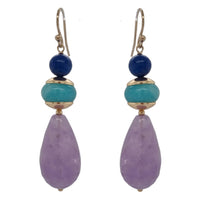 Tania Amethyst Amazonite Lapis Lazuli Earring