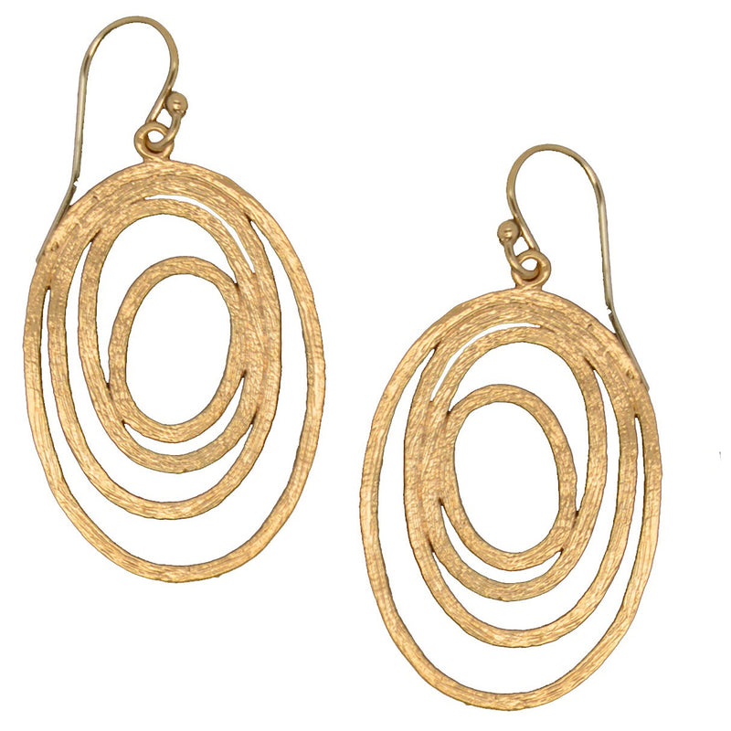 Tilda textured multi oval earrings