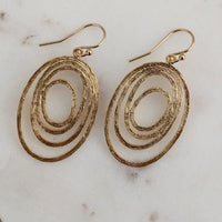 Tilda textured multi oval earrings