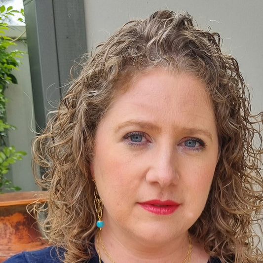 Woven Geometric Turquoise Earrings