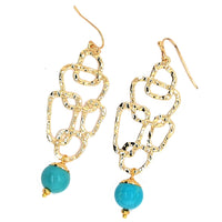 Woven Geometric Turquoise Earrings