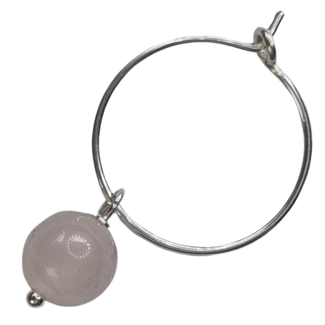 Faye 26 Gemstone Hoops Silver, Rose or Yellow Gold