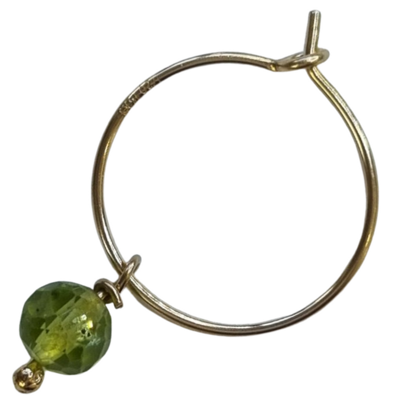 Faye 26 Gemstone Hoops Silver, Rose or Yellow Gold