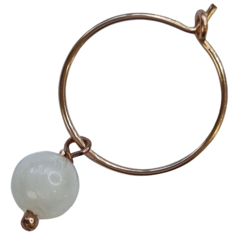 Faye 26 Gemstone Hoops Silver, Rose or Yellow Gold