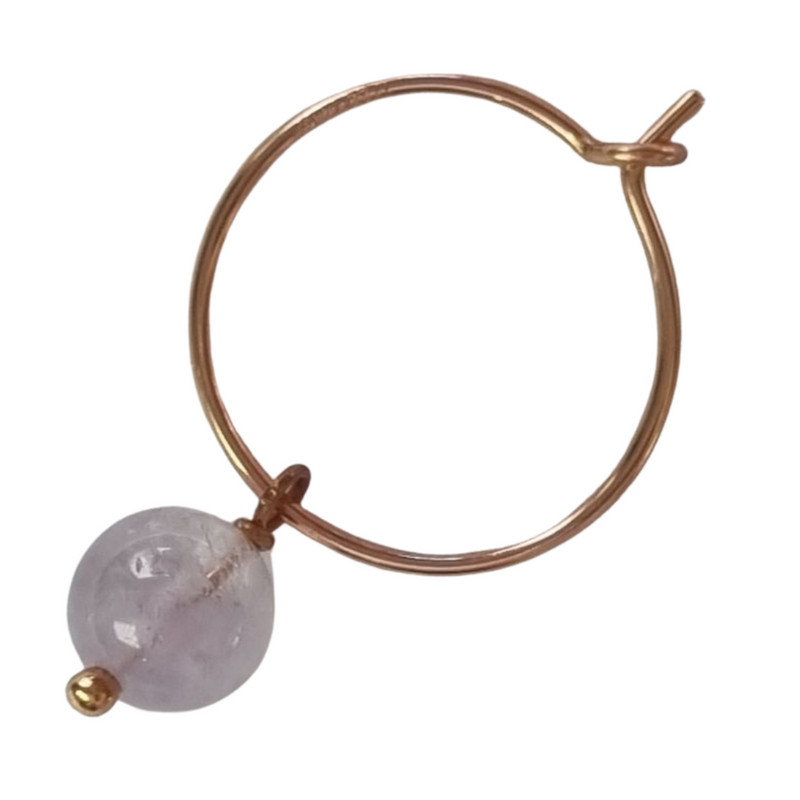 Faye 26 Gemstone Hoops Silver, Rose or Yellow Gold