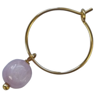 Faye 26 Gemstone Hoops Silver, Rose or Yellow Gold