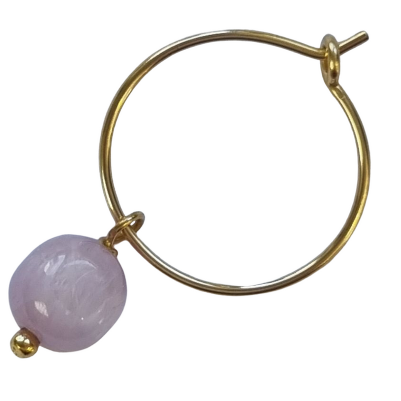 Faye 26 Gemstone Hoops Silver, Rose or Yellow Gold