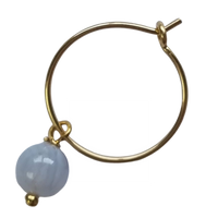 Faye 26 Gemstone Hoops Silver, Rose or Yellow Gold