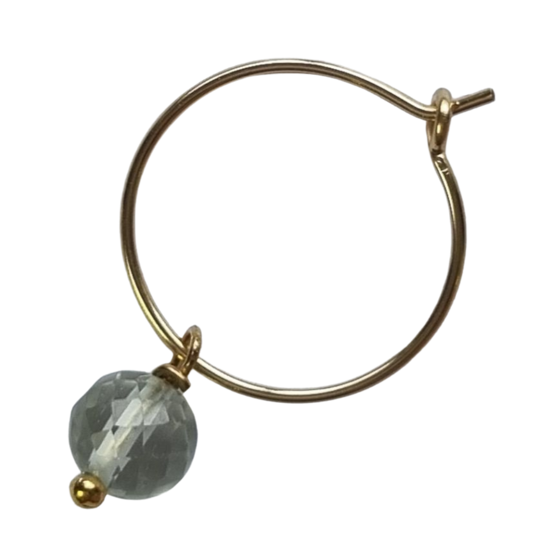 Faye 26 Gemstone Hoops Silver, Rose or Yellow Gold