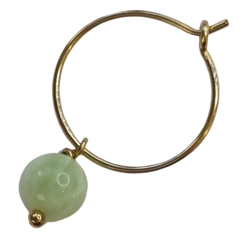 Faye 26 Gemstone Hoops Silver, Rose or Yellow Gold