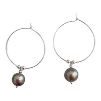 Venus Tahitian Pearl Earrings 14k Gold filled or Sterling Silver