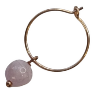 Faye 26 Gemstone Hoops Silver, Rose or Yellow Gold