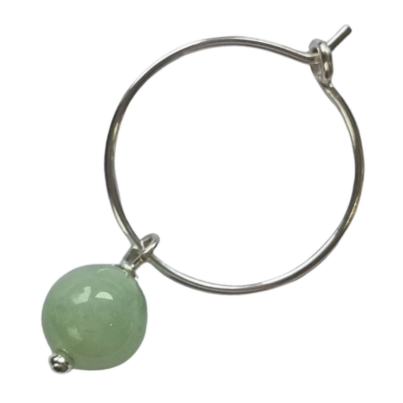 Faye 26 Gemstone Hoops Silver, Rose or Yellow Gold