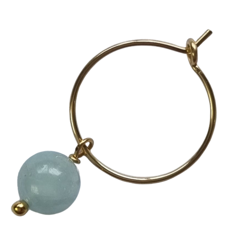 Faye 26 Gemstone Hoops Silver, Rose or Yellow Gold