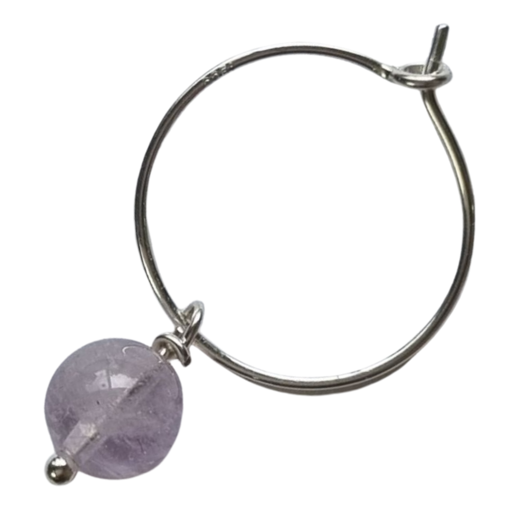 Faye 26 Gemstone Hoops Silver, Rose or Yellow Gold