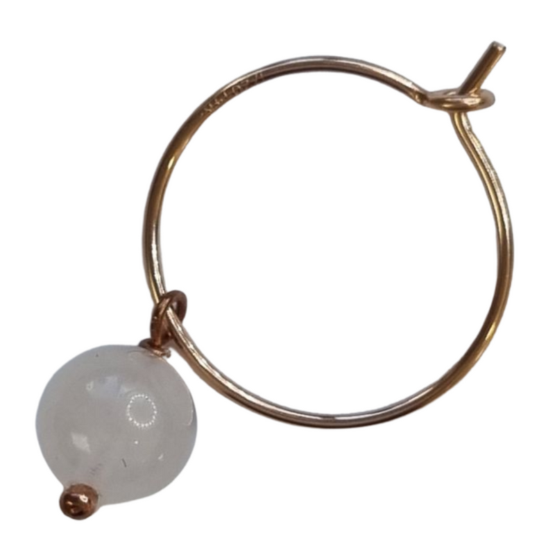 Faye 26 Gemstone Hoops Silver, Rose or Yellow Gold